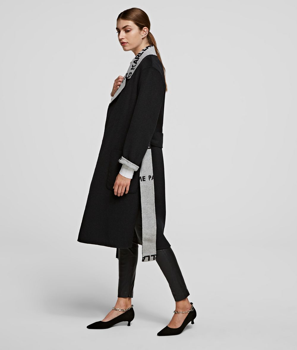 karl lagerfeld wrap coat