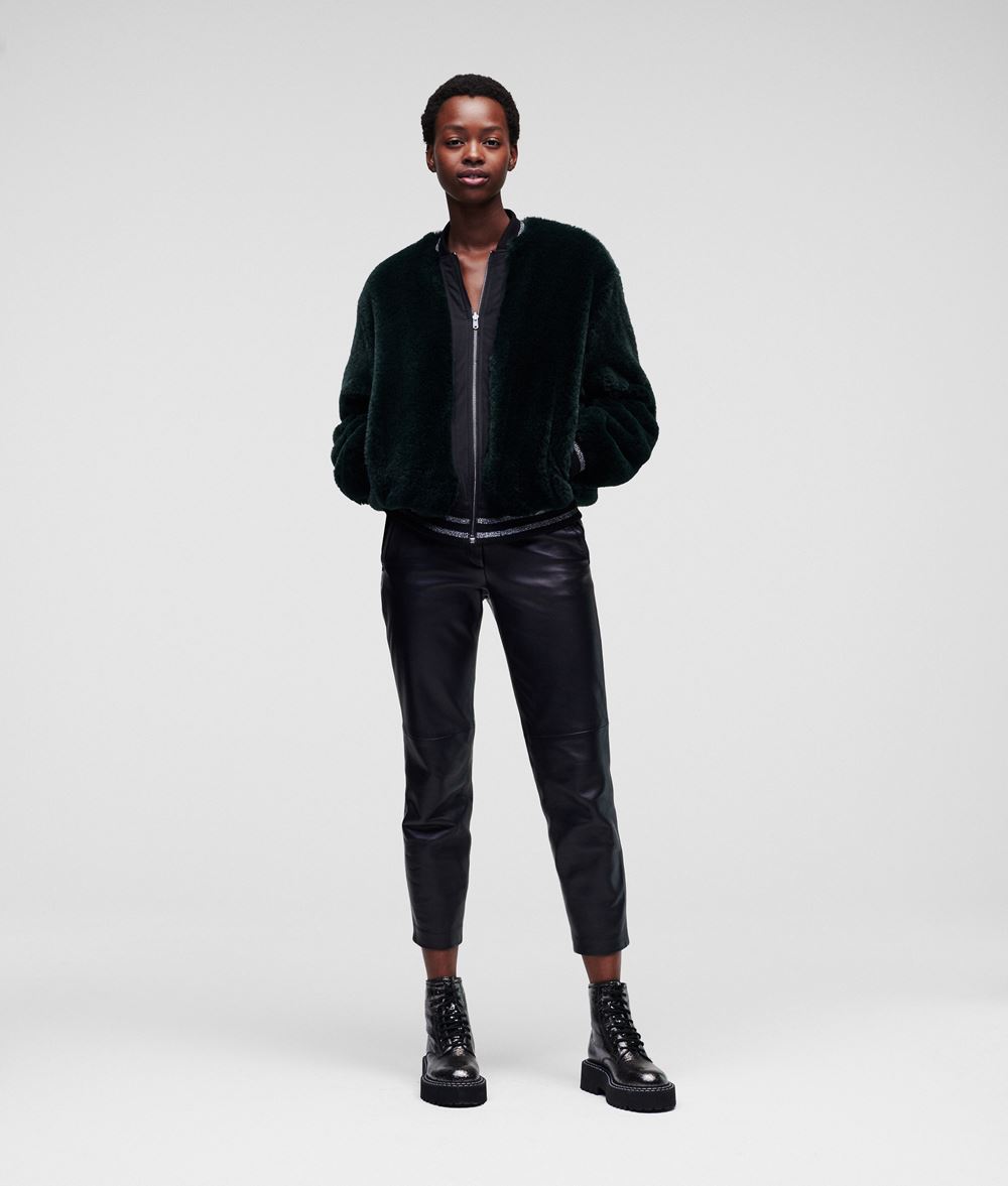 zara faux fur bomber