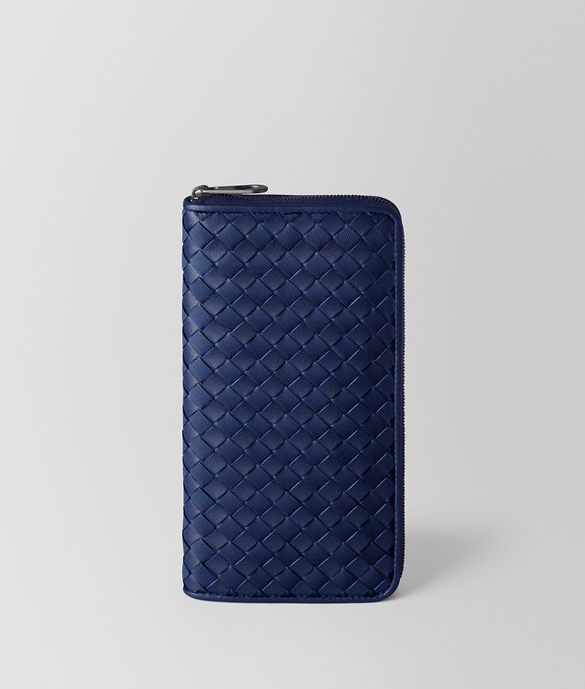 BOTTEGA VENETA アトランティック アクア イントレチャート VN ナッパ ジップアラウンドウォレット ラージ ウォレット メンズ fp