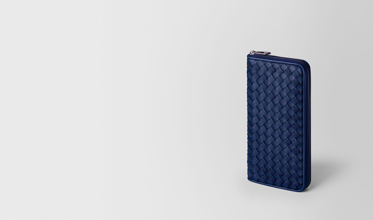 atlantic intrecciato vn/aqua nappa zip around wallet landing
