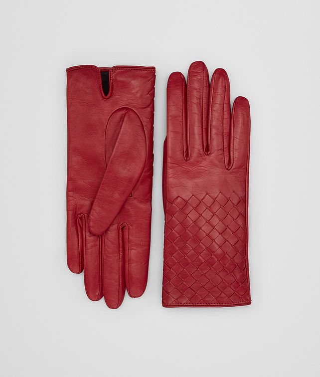BOTTEGA VENETA CHINA RED LAMB GLOVE Scarves, Gloves & Others Woman fp