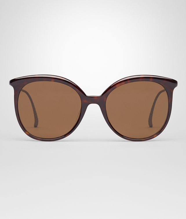 BOTTEGA VENETA SUNGLASSES IN DARK HAVANA ACETATE WITH BROWN LENS Sunglasses Woman fp