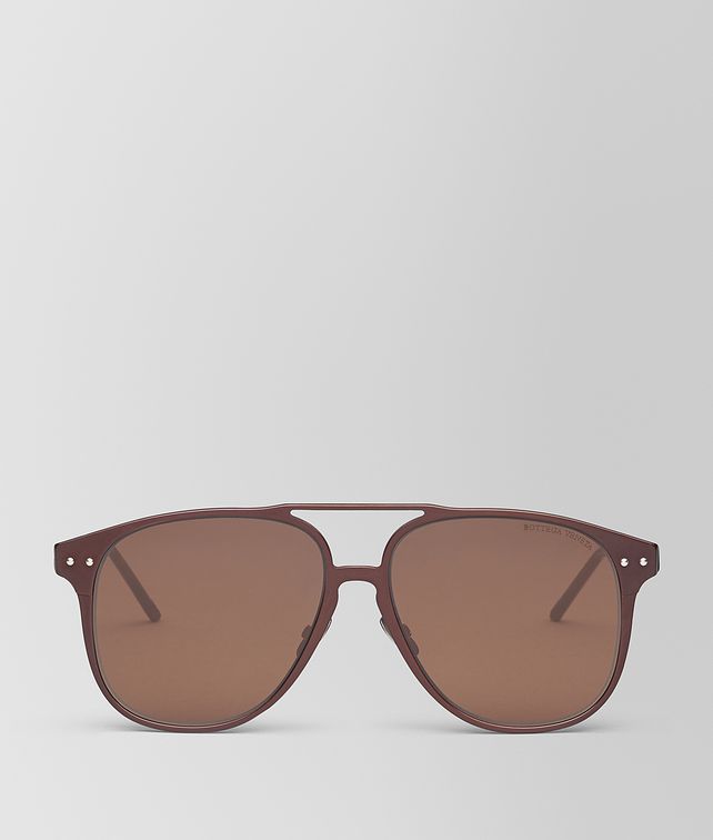 BOTTEGA VENETA LUNETTES DE SOLEIL EN ALUMINIUM BROWN Lunettes Homme fp