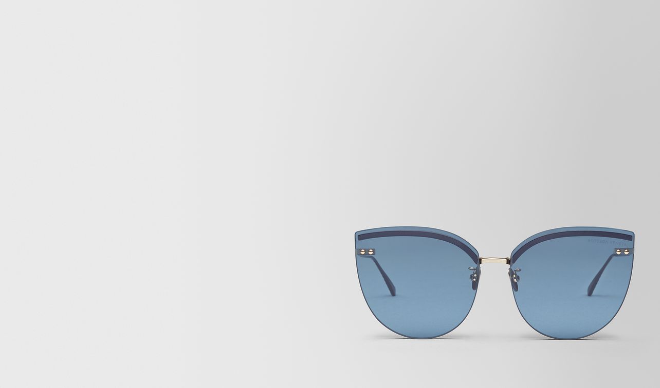 blue metal sunglasses landing