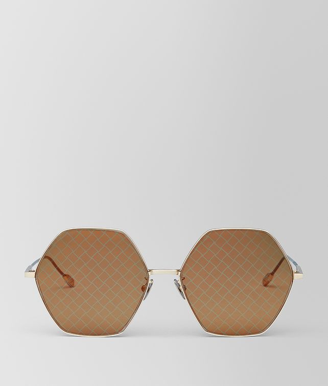 BOTTEGA VENETA GOLD METAL SUNGLASSES Sunglasses Woman fp