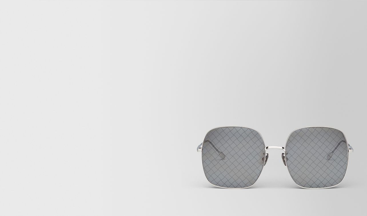 silver metal sunglasses landing